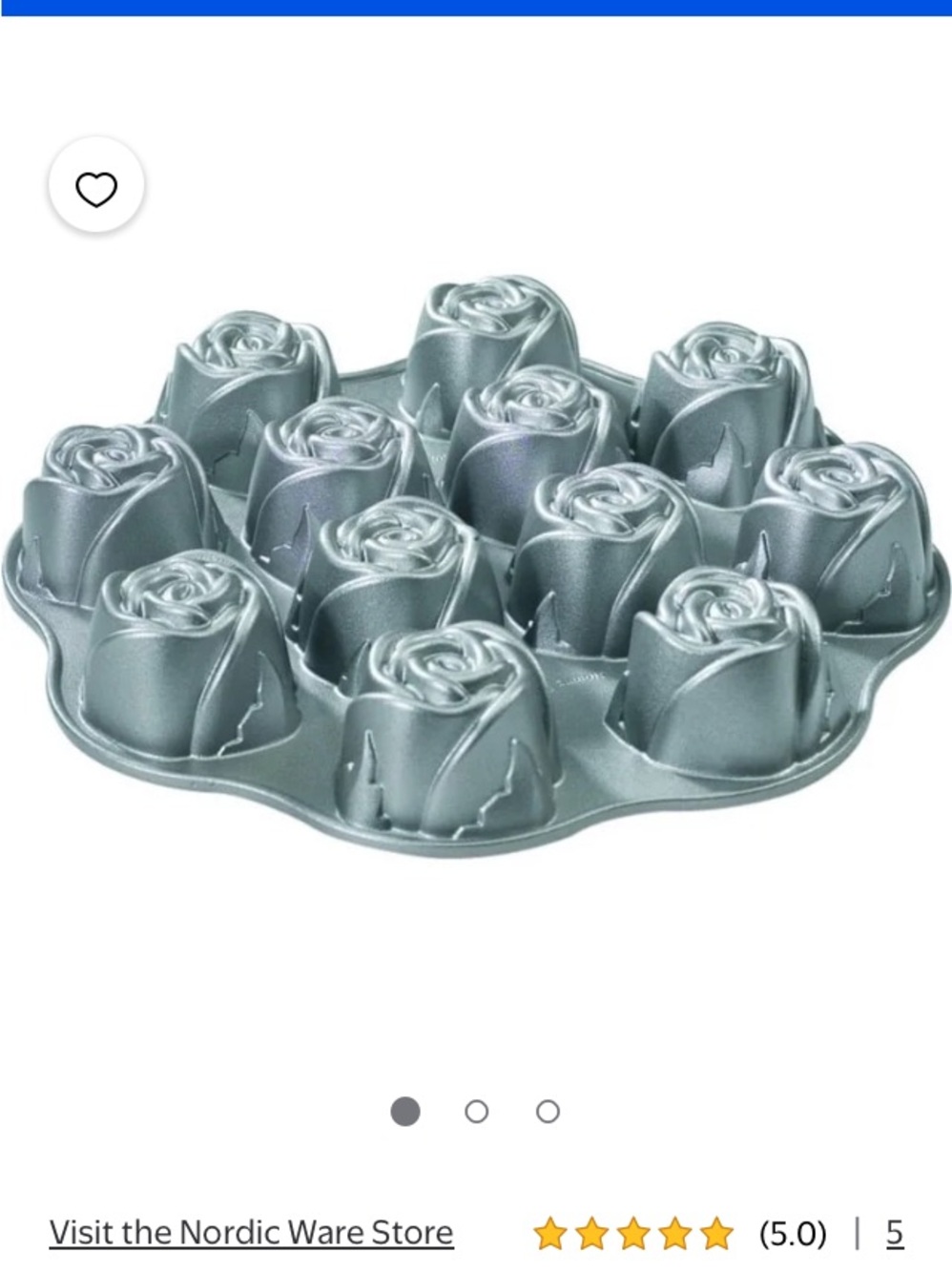 NWT Nordic Ware Sweetheart Rose Baking pan #56748  NEW